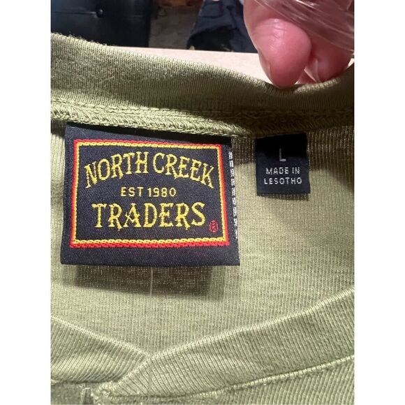 North Creek Traders Men’s Henely Knit Sz L Moss Green NWT - Picture 3 of 7